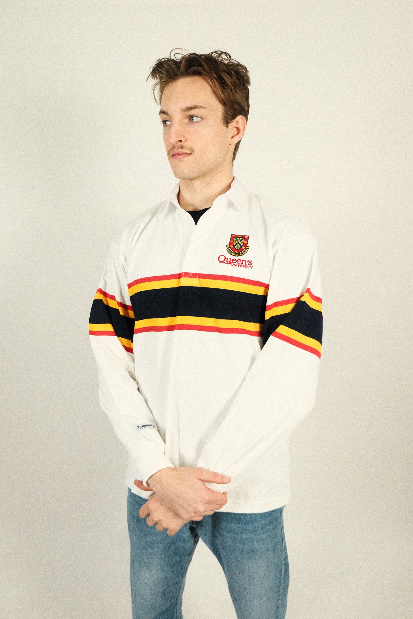 Longsleeve Rugby Shirt - Tricolour Outlet
