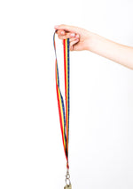 Load image into Gallery viewer, Tricolour striped lanyard
